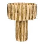 LAMPE À POSER EN PAPIER - DORÉ/BEIGE