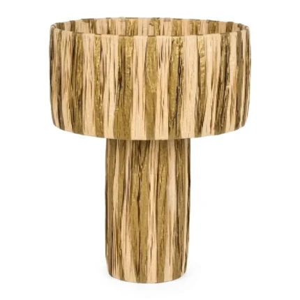 LAMPE À POSER EN PAPIER - DORÉ/BEIGE