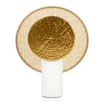LAMPE À POSER CÉRAMIQUE ET JUTE - BEIGE