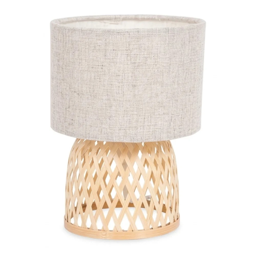 AI Generated Product Image LAMPE À POSER BAMBOU ET LIN – Image 1