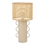 LAMPE À POSER FORME AMPHORE EN BAMBOU