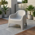 FAUTEUIL EN POLYPROPYLÈNE - GRIS CLAIR