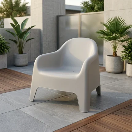 FAUTEUIL EN POLYPROPYLÈNE - GRIS CLAIR