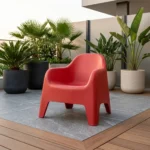FAUTEUIL EN POLYPROPYLÈNE - ROUGE