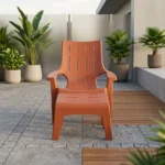 FAUTEUIL AVEC REPOSE-PIEDS EN POLYPROPYLÈNE - ROUGE