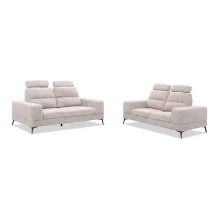 CANAPE 3 PLACES + 2 PLACES  AVANCE- RECUL - BEIGE