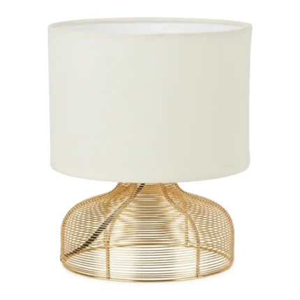 LAMPE À POSER - BLANC ET DORÉ