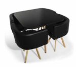 PACK TABLE + 4 CHAISES - NOIR – Image 2