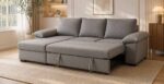 CANAPÉ D'ANGLE RÉVERSIBLE & CONVERTIBLE EN TISSU - GRIS CLAIR – Image 2