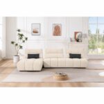CANAPE D'ANGLE AVANCE RECULE - CREME – Image 2