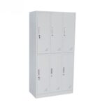 ARMOIRE INDUSTRIELLE 6 PORTES AVEC SERRURE - GRIS