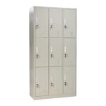 ARMOIRE INDUSTRIELLE 9 PORTES AVEC SERRURE - GRIS