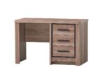 BUREAU 3 TIROIRS EN PANNEAUX DE PARTICULES - CHÊNE MOCHA – Image 2