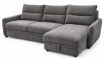 CANAPÉ D'ANGLE CONVERTIBLE EN TISSU - GRIS – Image 2