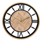 HORLOGE MURALE EN MÉTAL ET MDF