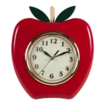 HORLOGE MURALE POMME EN PLASTIQUE