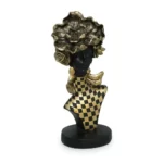 STATUETTE FEMME FLEUR - OR