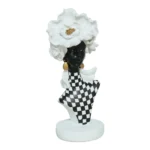 STATUETTE FEMME FLEUR - BLANC