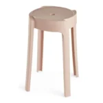 TABOURET EN PLASTIQUE - ROSE