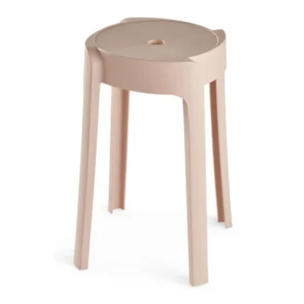 TABOURET EN PLASTIQUE - ROSE