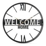 HORLOGE MURALE WELCOME EN MÉTAL