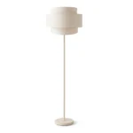 LAMPADAIRE EN MÉTAL ET LIN