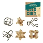 COFFRET 6 CASSE-TÊTES EN BOIS ET MÉTAL