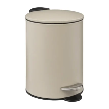 POUBELLE À PÉDALE 3 L EN MÉTAL - IVOIRE