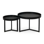 LOT DE 2 TABLES BASSES - NOIR