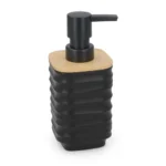 PORTE-SAVON EN PLASTIQUE ET BAMBOU - NOIR