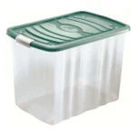 BAC DE RANGEMENT 65 L À ROULETTES AVEC COUVERCLE