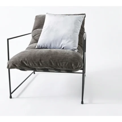 COUSSIN VELOURS 45X45 CM - ACIER