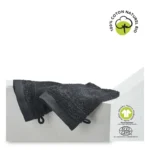 LOT DE 2 GANTS DE TOILETTE 16X21 CM EN COTON BIO - FUSAIN