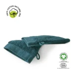 LOT DE 2 GANTS DE TOILETTE 16X21 CM EN COTON BIO - PAON