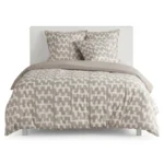 PARURE DE LIT 140X200 CM EN COTON 57 FILS - NOIR ET BLANC