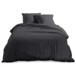 PARURE DE LIT 220X240 CM EN GAZE DE COTON - FUSAIN