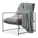 PLAID XL 150X200 CM MICROPLUSH - ACIER