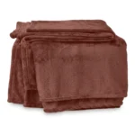 PLAID XL 150X200 CM MICROPLUSH - TERRACOTTA