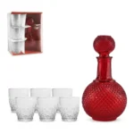 COFFRET WHISKY 7 PIÈCES 6 VERRES + 1 BOUTEILLE - ROUGE