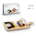 SET APÉRITIF 3 PIÈCES 1 PLANCHE + 2 BOLS