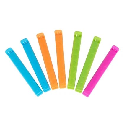 LOT DE 8 PINCES À SACHETS - MULTICOLORE