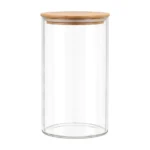 BOCAL 1085 ML EN VERRE BOROSILICATE ET BAMBOU