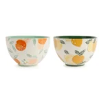 LOT DE 2 BOLS 75 CL - JAUNE ET ORANGE