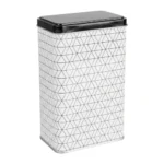 BOÎTE DE CONSERVATION 15,5 CM EN MÉTAL - NOIR/BLANC