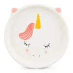 ASSIETTE 20 CM EN DOLOMITE MOTIF LICORNE