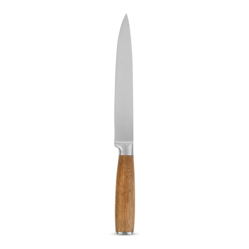 AI Generated Product Image COUTEAU À TRANCHER EN INOX ET ACACIA – Image 1