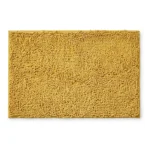 TAPIS DE BAIN 80X50 CM À MÈCHES EN POLYESTER - OCRE