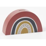 TIRELIRE ARC-EN-CIEL EN BOIS