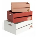 LOT DE 3 CAISSES DE RANGEMENT PLIABLES EN PLASTIQUE
