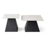 TABLES BASSE ( LOT DE 2 ) - BLANC & NOIR